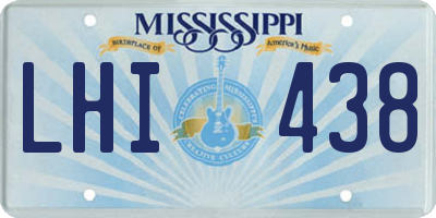 MS license plate LHI438