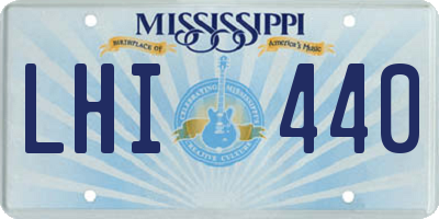 MS license plate LHI440