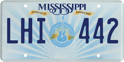MS license plate LHI442