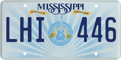 MS license plate LHI446