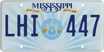 MS license plate LHI447