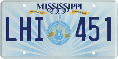 MS license plate LHI451