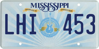 MS license plate LHI453