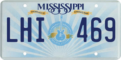 MS license plate LHI469