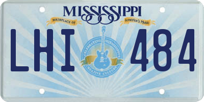 MS license plate LHI484