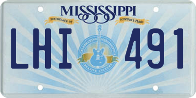 MS license plate LHI491