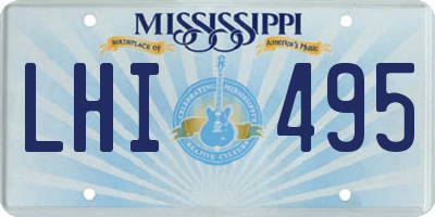 MS license plate LHI495