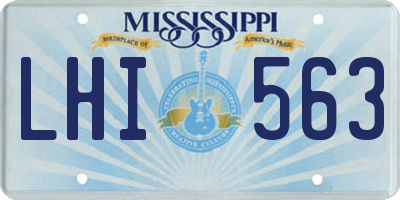 MS license plate LHI563