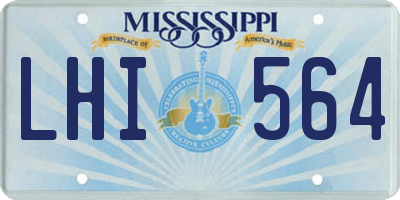 MS license plate LHI564