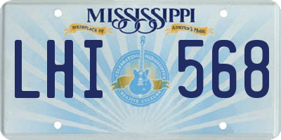 MS license plate LHI568