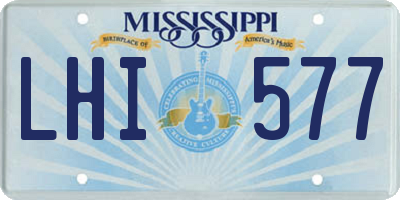 MS license plate LHI577