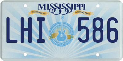 MS license plate LHI586