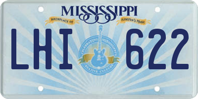 MS license plate LHI622