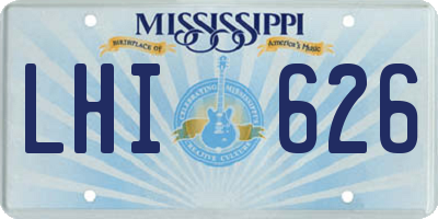MS license plate LHI626