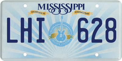 MS license plate LHI628