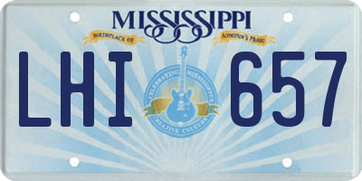 MS license plate LHI657