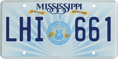 MS license plate LHI661