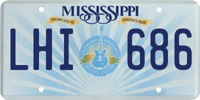 MS license plate LHI686