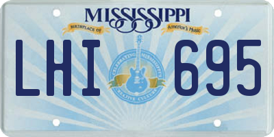 MS license plate LHI695