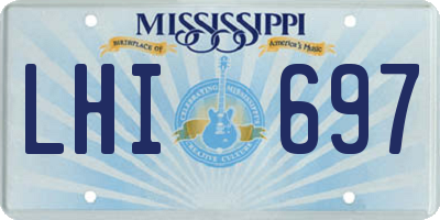 MS license plate LHI697