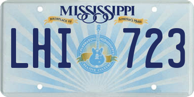 MS license plate LHI723