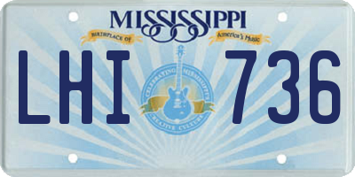 MS license plate LHI736