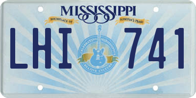 MS license plate LHI741
