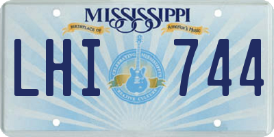 MS license plate LHI744