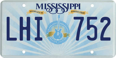 MS license plate LHI752
