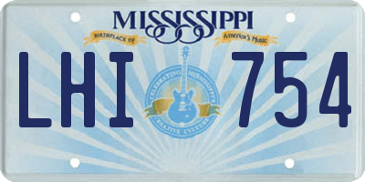 MS license plate LHI754