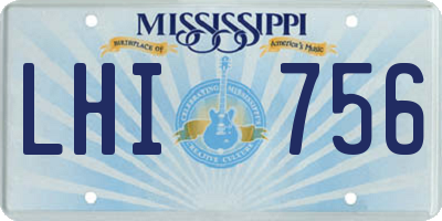 MS license plate LHI756