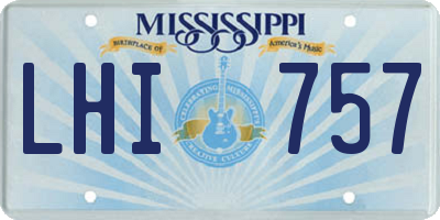 MS license plate LHI757
