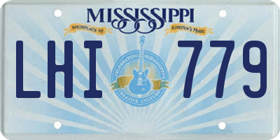 MS license plate LHI779