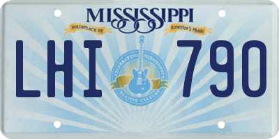 MS license plate LHI790