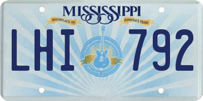 MS license plate LHI792
