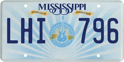 MS license plate LHI796