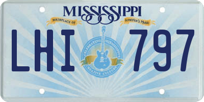 MS license plate LHI797