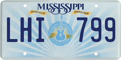 MS license plate LHI799