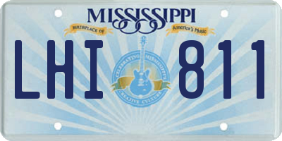 MS license plate LHI811