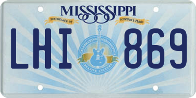 MS license plate LHI869