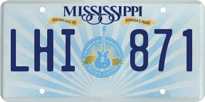 MS license plate LHI871