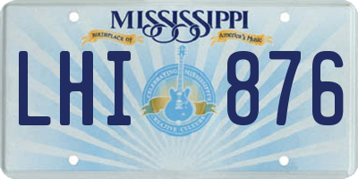 MS license plate LHI876