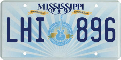MS license plate LHI896
