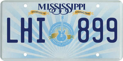 MS license plate LHI899