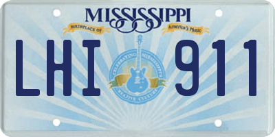 MS license plate LHI911