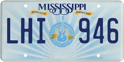 MS license plate LHI946