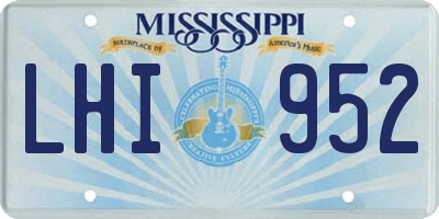 MS license plate LHI952