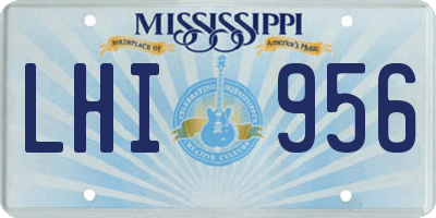 MS license plate LHI956