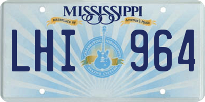 MS license plate LHI964