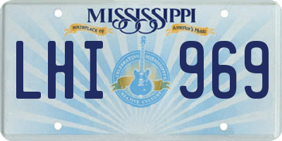 MS license plate LHI969